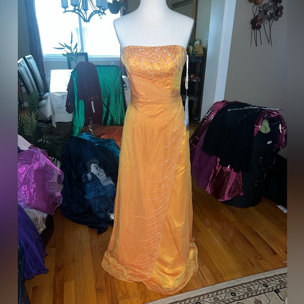 Light orange formal gown